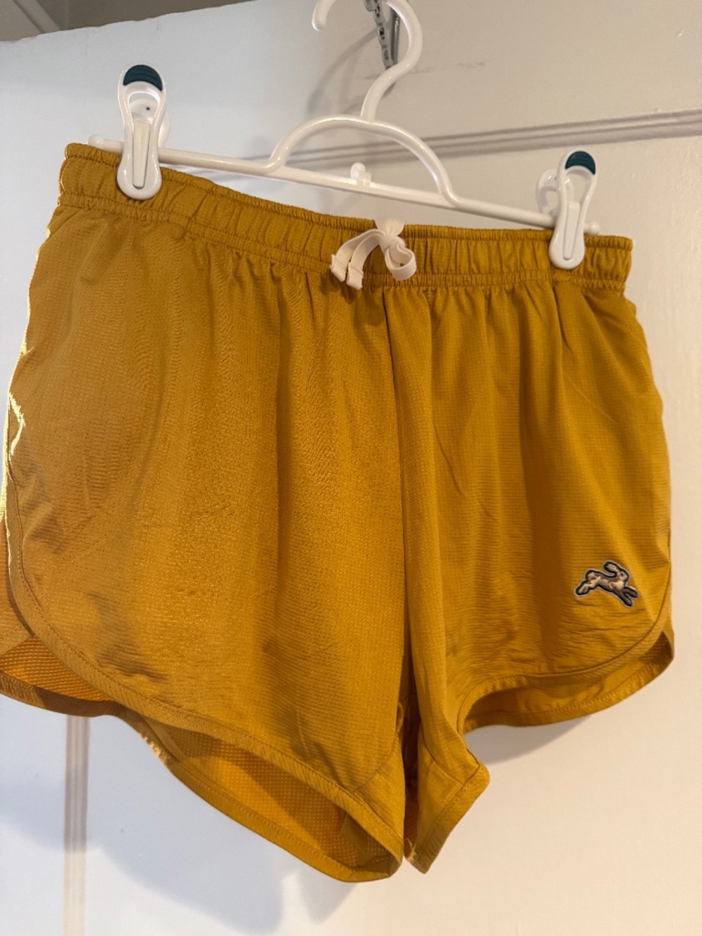 Tracksmith Mustard Yellow Athletic Running Shorts